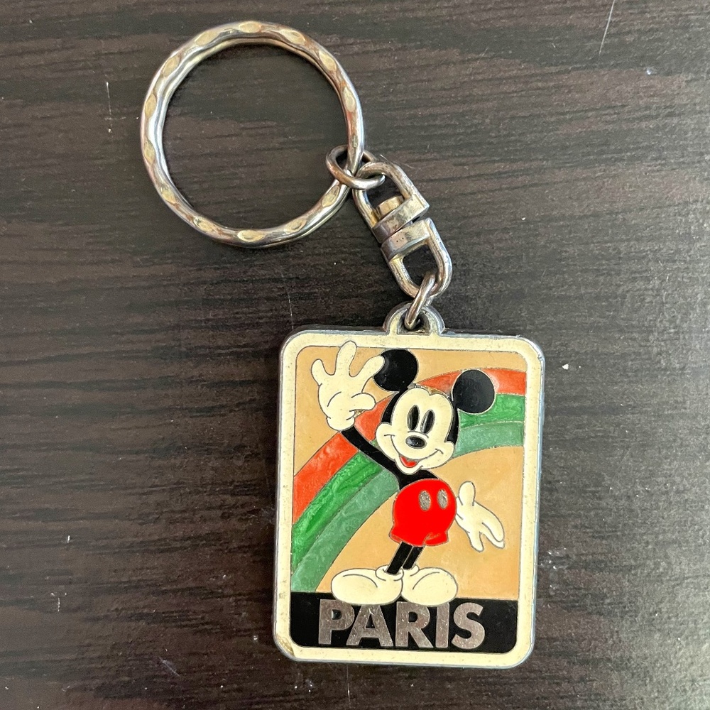 Vintage Disney Mickey Mouse Paris Keychain